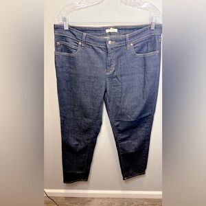 Eileen Fisher Women's Organic Cotton Dark‎ Blue Stretch Denim Jeans Size 8